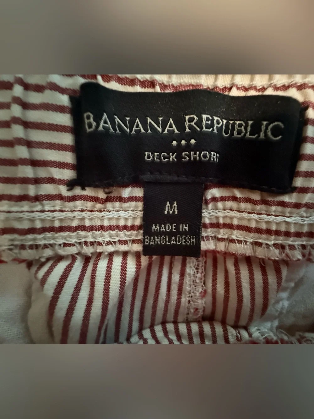 Banana Republic Red and White Striped Deck Shorts
